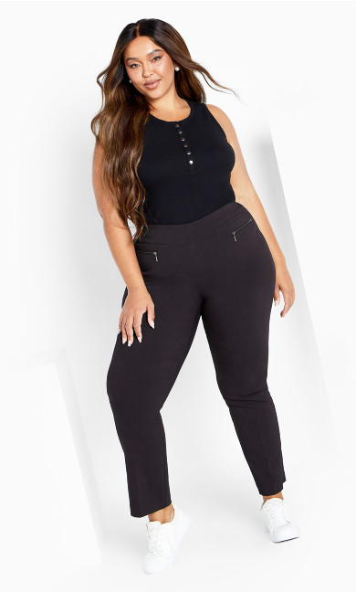 Women's Plus Size Super Stretch Zip Pant Classic Navy - average