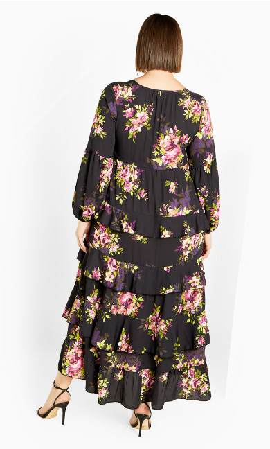 Violet Print Maxi Dress - violet bloom