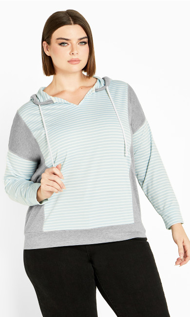 Seeing Stripes Sweater - aquamarine