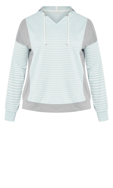 Seeing Stripes Sweater - aquamarine