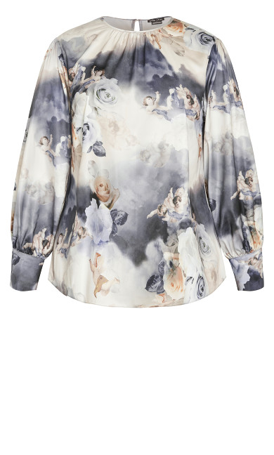 Aaliyah Print Top - oat