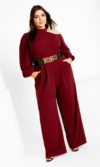 Women's Plus Size Charlie Jumpsuit - ruby