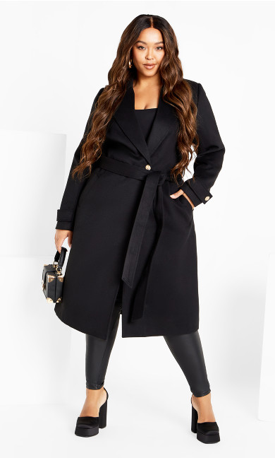 Women's Plus Size Abby Coat - black