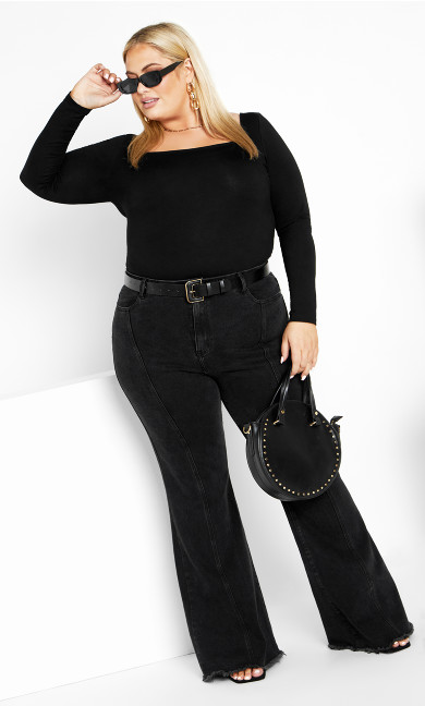 Leah Flare Jean - black