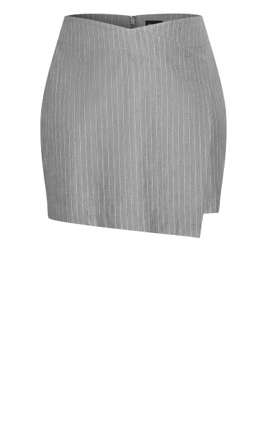 Jazmin Pinstripe Skirt - silver