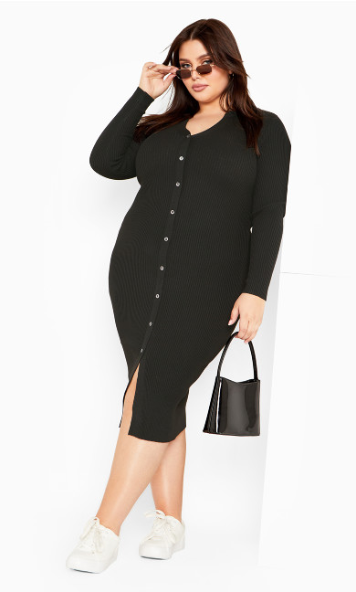 Scarlett Rib Dress - black