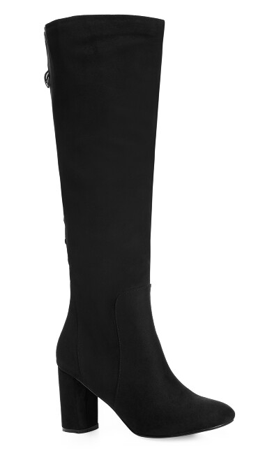 Plus Size Perry Knee High Boot - black