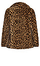 Plus Size Leopard Faux Fur Jacket - leopard