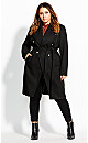 Sassy Military Coat - black