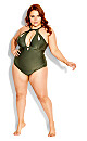 Cancun Underwire 1 Piece - khaki