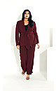 Audrie Collarless Textured Jacket - oxblood