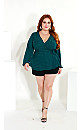 Bling Flirt Top - emerald