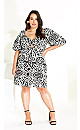 Amari Twist Front Mini Dress - black