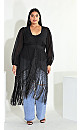 Calypso Fringe Jacket - black