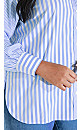 Stripe Mix Shirt - blue