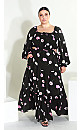 Lexie Print Maxi Dress - black