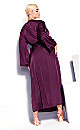 Long Satin Robe - amethyst