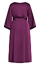 Long Satin Robe - amethyst