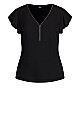 Zip Fling Top - black