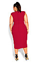 Side Split Dress - crimson