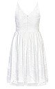 Sequin Flower Dress - ivory