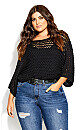 Cool Crochet Top - black