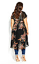 Plus Size Gypsy Floral Jacket - black 