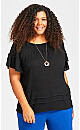 Plus Size Ios Top - black