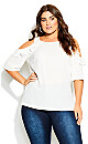 Wild Sleeve Top - ivory