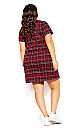 Plaid Love Dress - red