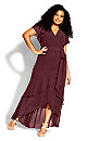 Flirty Tier Maxi Dress - garnet