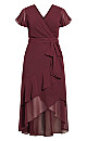 Flirty Tier Maxi Dress - garnet