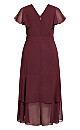 Flirty Tier Maxi Dress - garnet