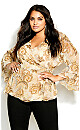 Paisley Flutter Top - neutral