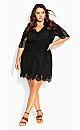 Lust Crochet Dress - black