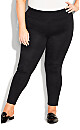 Plus Size Ponte Pull-On Pant Black - petite