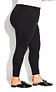 Plus Size Ponte Pull-On Pant Black - petite