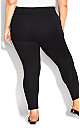 Plus Size Ponte Pull-On Pant Black - petite