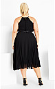 HALTER PLEAT DRESS BLACK 