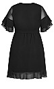 Flutter Frill Dress - black