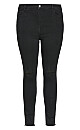 Asha Rip Hem Jean - black