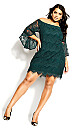 Bella Lace Dress - emerald