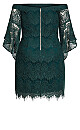 Bella Lace Dress - emerald