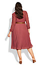 Precious Pleat Dress - rosy