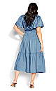 Tiered Sweetness Maxi Dress - blue