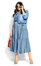 Tiered Sweetness Maxi Dress - blue