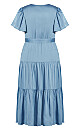 Tiered Sweetness Maxi Dress - blue