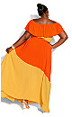 Colorburst Maxi Dress - mandarin