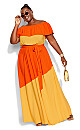 Colorburst Maxi Dress - mandarin