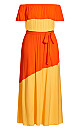 Colorburst Maxi Dress - mandarin